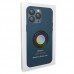 Capa iPhone 13 Pro Max - Vidro Metallic Magsafe Navy Blue